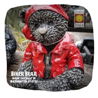 Biker Bear Statue