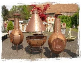 Metal Chimney and Fire Pit