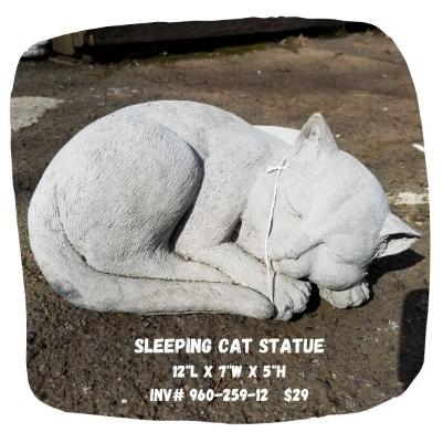 Sleeping Cat Statue